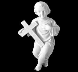 SYNTHETIC MARBLE ANGEL WITH CROSS